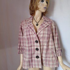 Nwt $76 RELATIVITY Button Down Trench Coat 2X